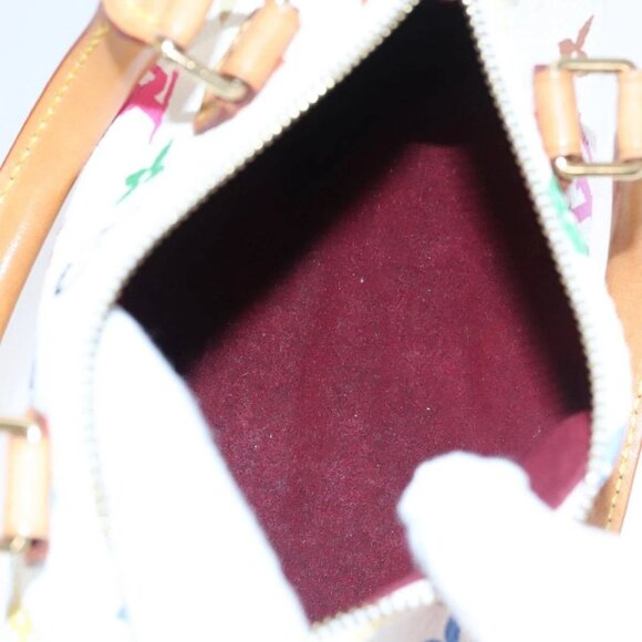 LOUIS VUITTON Monogram Multicolor Mini Speedy Hand Bag White M92645 Auth 101826V - Picture 10 of 16